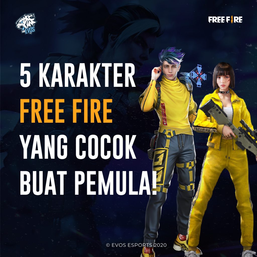 5 FREE FIRE CHARACTERS SUITABLE FOR BEGINNERS AND EASY TO PLAY!